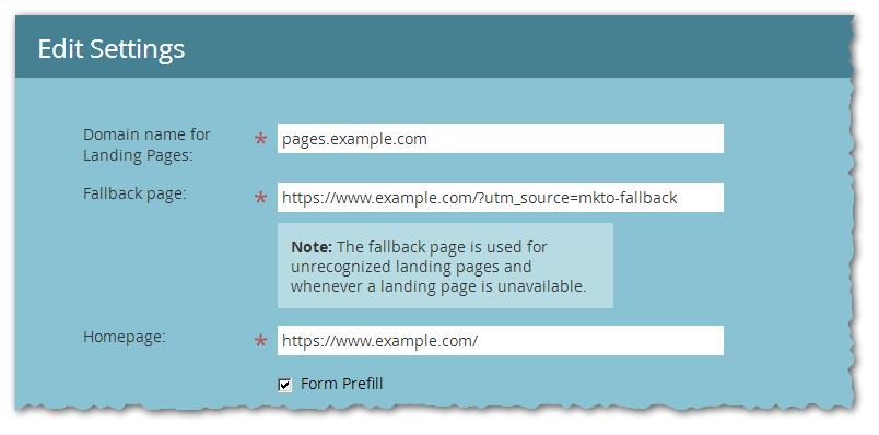 Screenshot of Admin » Landing Pages